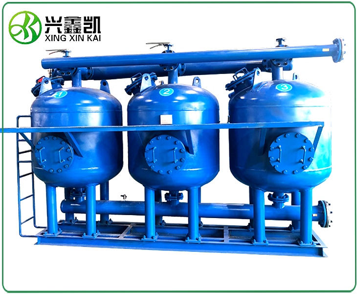 三罐浅层介质过滤器 三罐浅层介质过滤器